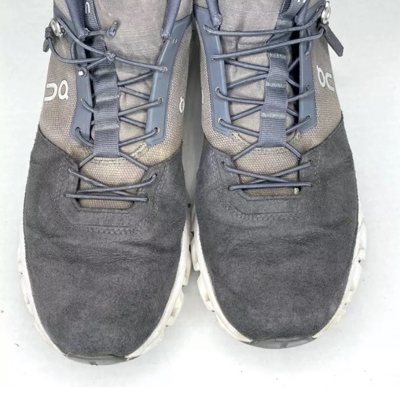 On Cloud Mens Cloud Hi Gray White Shoes High Top - Picture 2 of 10